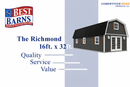 Best Barns Richmond 16' x 32' Two-Story Wood Storage Workshop – Model richmond1632