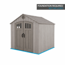 Lifetime 8' x 7.5' Heavy-Duty Dual-Entry Outdoor Storage Shed – High-Impact Weather Resistant Design